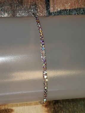 B2G1F Multicolor Crystal Tennis Stretch Bracelet, NEW